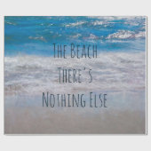 Die Küste des blauen weißen tropischen Ozeans Geschenkpapier (Flach)