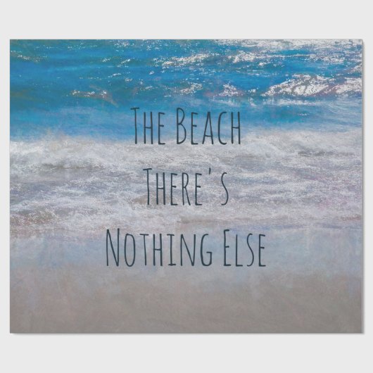 Die Küste des blauen weißen tropischen Ozeans Geschenkpapier (Flach)