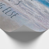 Die Küste des blauen weißen tropischen Ozeans Geschenkpapier (Ecke)