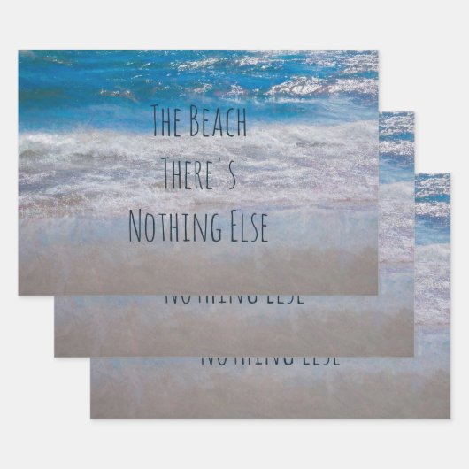 Die Küste des blauen weißen tropischen Ozeans Geschenkpapier Set (Set)