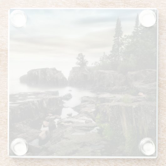 Die Küste des Oberen Sees | Minnesota Glasuntersetzer (Rückseite)