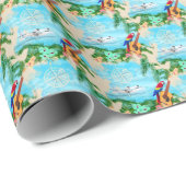 Die Küste des tropischen Sommers Geschenkpapier (Rolleneckpunkt)