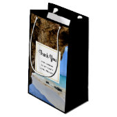 Die Küste des tropischen Strandes mit dem großen F Kleine Geschenktüte (Rückseite Schrägansicht)