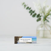 Die Küste des tropischen Strandes mit dem großen F Mini Visitenkarte (Stehend Vorderseite)