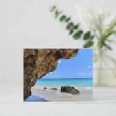 Die Küste des tropischen Strandes mit dem großen F Postkarte (Stehend Vorderseite)