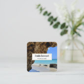 Die Küste des tropischen Strandes mit dem großen F Quadratische Visitenkarte (Stehend Vorderseite)