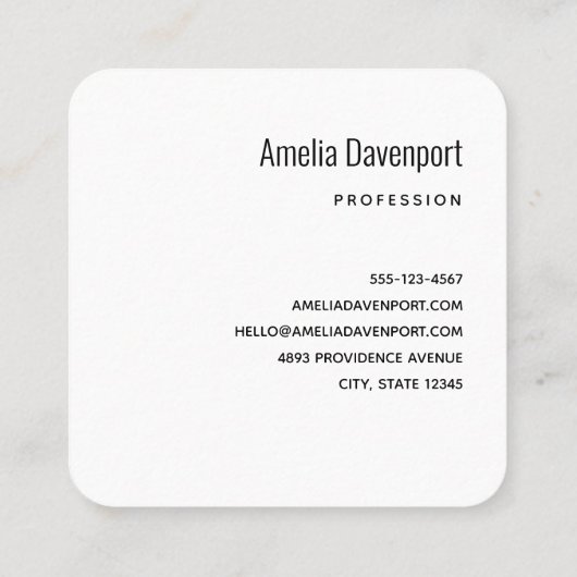 Die Küste des tropischen Strandes mit dem großen F Quadratische Visitenkarte (Rückseite)