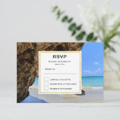 Die Küste des tropischen Strandes mit dem großen F RSVP Karte (Stehend Vorderseite)