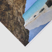 Die Küste des tropischen Strandes mit dem großen F Seidenpapier (Ausschnitt)