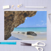 Die Küste des tropischen Strandes mit dem großen F Seidenpapier (Handwerk)