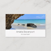 Die Küste des tropischen Strandes mit dem großen F Visitenkarte (Vorderseite)