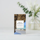 Die Küste des tropischen Strandes mit dem großen F Visitenkarte (Stehend Vorderseite)