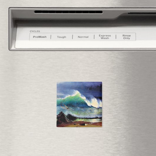 Die Küste des türkisblauen Meeres Magnet (In Situ (Geschirrspüler))