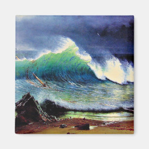 Die Küste des türkisblauen Meeres Magnet