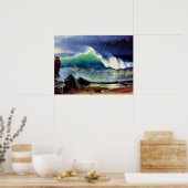 Die Küste des türkisblauen Meeres Poster (Küche)