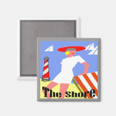 Die Küste, Gal im Leuchtturm Magnet (Vorderseite/Rückseite)