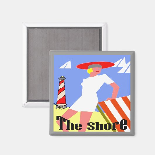 Die Küste, Gal im Leuchtturm Magnet (Vorderseite/Rückseite)