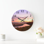 Die Küste im Sommer Große Wanduhr (Zuhause)