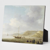 Die Küste in der Nähe von Scheveningen mit Angeln Fotoplatte (Seite)