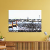 Die Küste, Marseillan Süd-Frankreich Leinwanddruck (Insitu (Wohnzimmer))