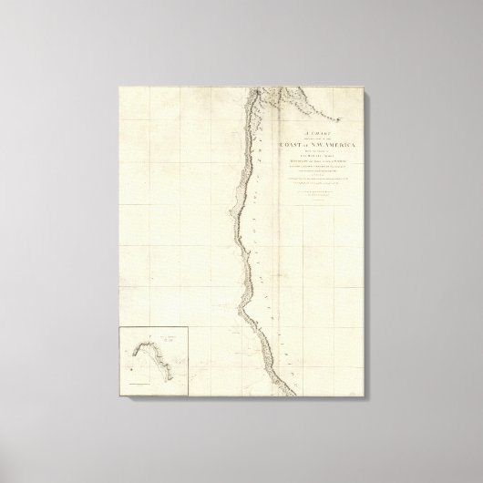 Die Küste Nordwestamerikas Leinwanddruck (Vorderseite)