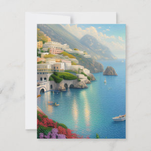 Die Küste von Amalfi ist eine der schönsten Feiertagskarte