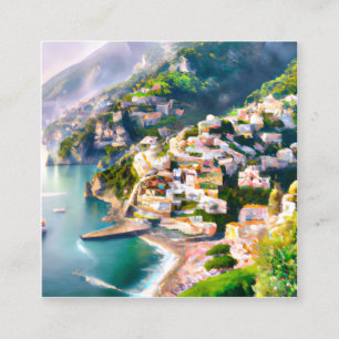 Die Küste von Amalfi ist eine der schönsten Quadratische Visitenkarte