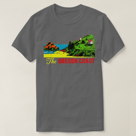 Die Küste von Oregon Vintag T-Shirt (Design vorne)