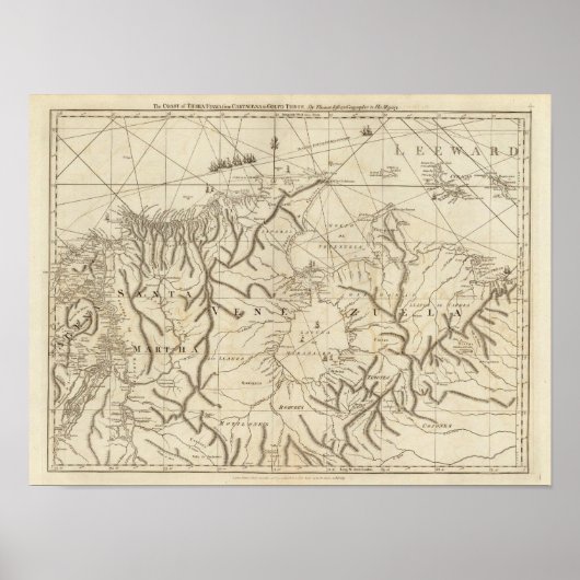 Die Küste von Tierra Firma von Cartagena Poster (Vorne)