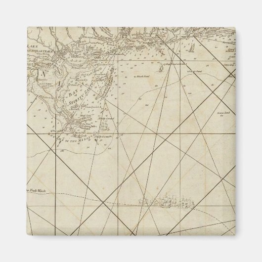 Die Küste von West Florida und Louisiana Magnet (Vorne)