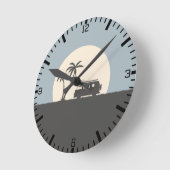 Die Küstenflucht Runde Wanduhr (Winkel)