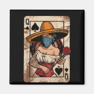 Die La chingona Tarotkarte lustiger spanischer Sla Magnet