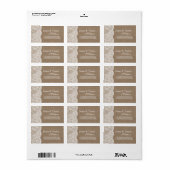 Die Labels der Burlap & Lace Wedding Collection Adressaufkleber (Vorne)