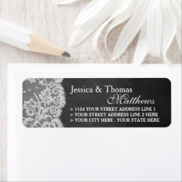 Die Labels der Chalkboard & Lace Wedding