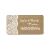 Die Labels der Kraft & Spitzen-Hochzeitskollektion Adressaufkleber (Vorne)