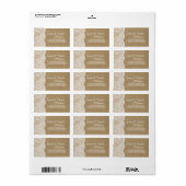 Die Labels der Kraft & Spitzen-Hochzeitskollektion Adressaufkleber (Vorne)