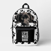 Die Labrador-Liebe ist alles, was Sie brauchen und Bedruckter Rucksack (Vorderseite)