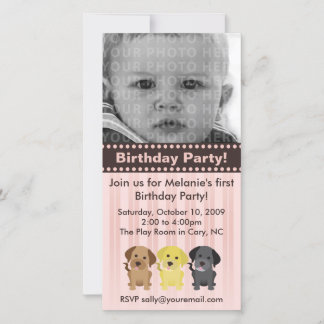 Die Labradors Rosa zum Geburtstag Einladung