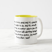 Die Lächeln-Tasse Zweifarbige Tasse (VorderseiteRechts)