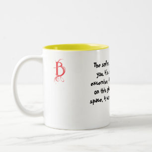 Die Lächeln-Tasse Zweifarbige Tasse