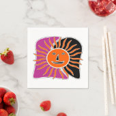 Die lächelnden Sonnenblumen Serviette (Beispiel)