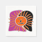 Die lächelnden Sonnenblumen Serviette (Vorderseite)