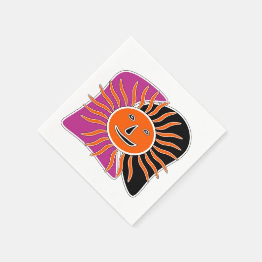 Die lächelnden Sonnenblumen Serviette (Ecke)