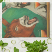 Die lachenden Esel Geschirrtuch (Gefaltet)