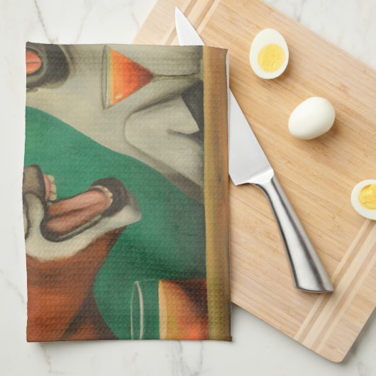 Die lachenden Esel Geschirrtuch (Viertel Falte)