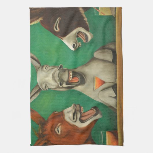 Die lachenden Esel Geschirrtuch (Vertikal)