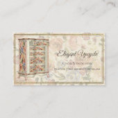 Die lackierten Möbel verfeinern die Blumen Visitenkarte (Vorderseite)