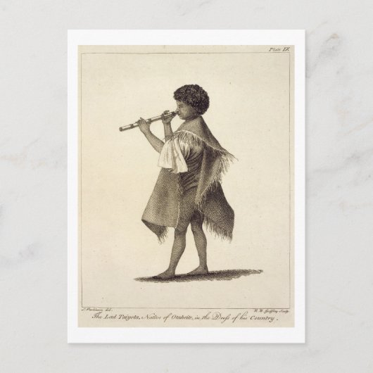 Die Lad Taiyota, Indianer von Otaheite, im Kleid Postkarte (Vorderseite)