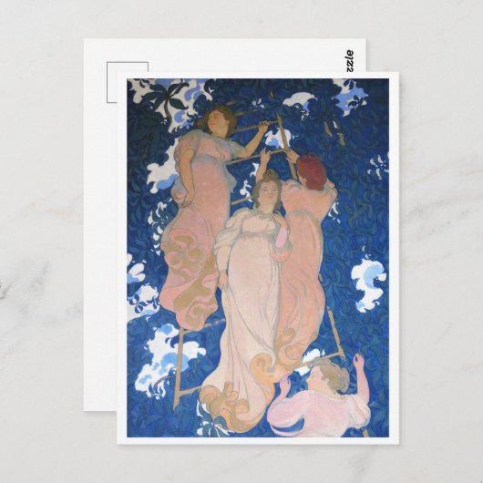Die Ladder im Foliage, Maurice Denis Postkarte (Vorne/Hinten)