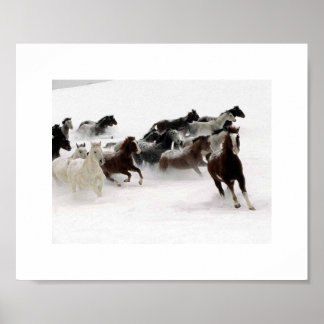 Die Ladung der Pferde. Poster